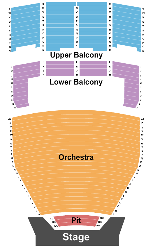 Saroyan Theatre Annie Seating Chart